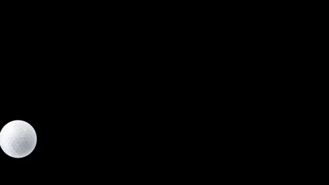 Dynamic Golf Ball Animation on Black Background Stock Footage 306905162