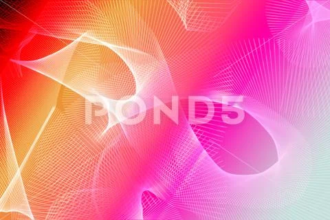 Dynamic Gradient Art With Vibrant Red Pink Purple Blue And Teal Blend PSD Template