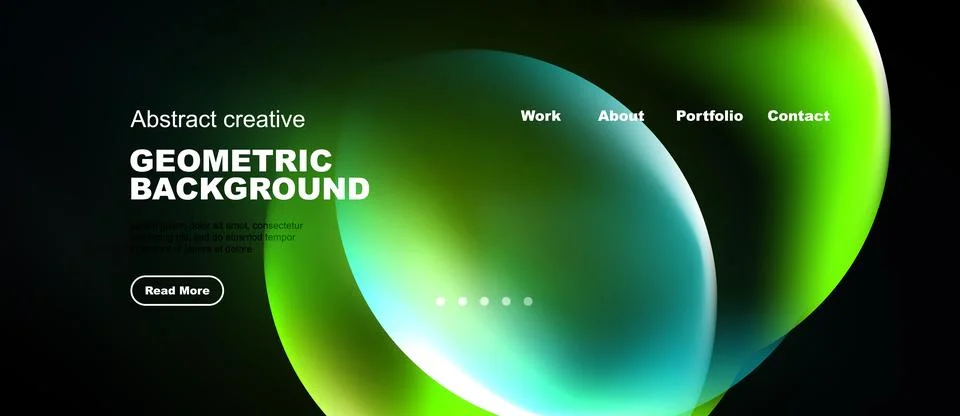 Dynamic gradient design. Fluid shapes overlap, creating vibrant visual Stock Illustration