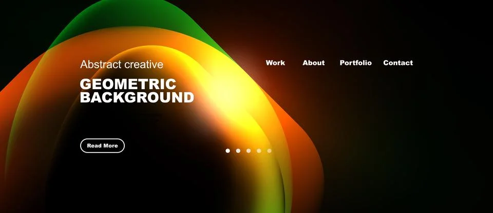 Dynamic gradient design. Vibrant colors blend, creating modern website header Stock Illustration