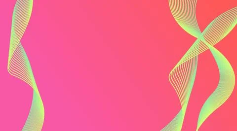 Dynamic Gradient Wave Lines Background For Promotion Product Stock Illustration