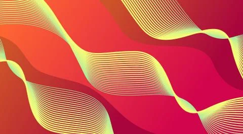 Dynamic Gradient Wavy Lines Background Stock-Illustration
