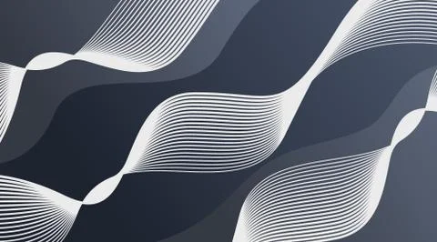 Dynamic Gradient Wavy Lines Background Illustrazione stock