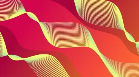 Dynamic Gradient Wavy Lines Background Stock-Illustration