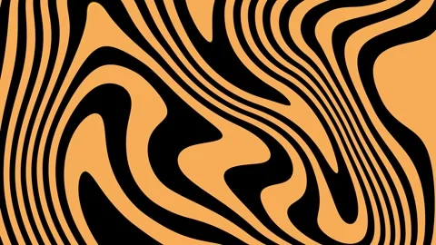 Dynamic graphic backdrop animation with flowing orange and black lines Stock Footage 327570887