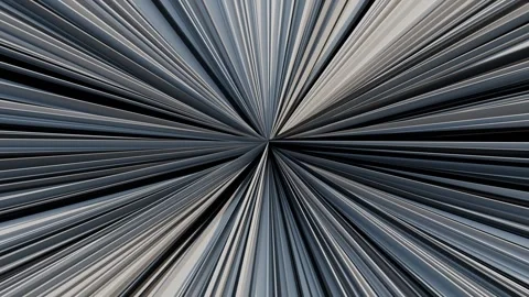 A dynamic grayscale composition featuring numerous straight lines radiating outw Stock Footage 340237969