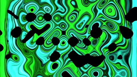 Dynamic Green and Black Gradient Fluid Animation Loop 库存影片 325031541