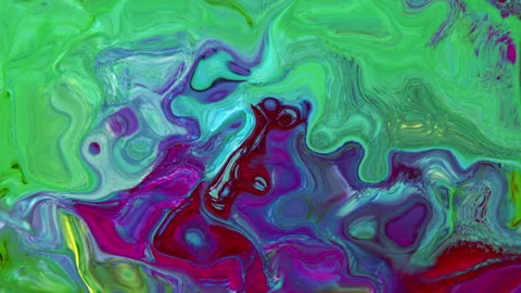 Dynamic Green and Magenta Fluid Abstract Texture Stock Footage 333658470