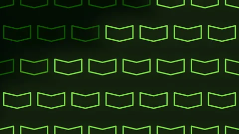 Dynamic green arrow zigzag pattern on black background Stock Footage 282367780