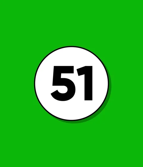 Dynamic green background with animated white circle and number fifty-one ap.. Stock Footage 332396498
