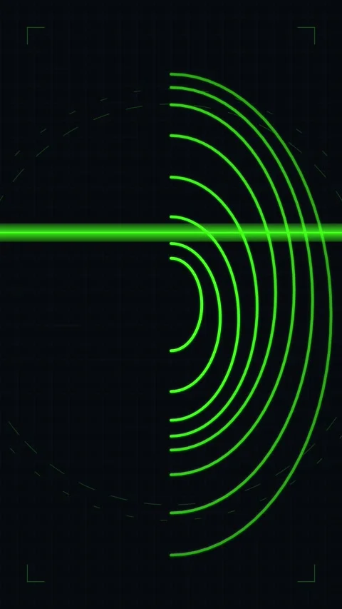 Dynamic green circular wave lines animation for futuristic technology backg.. Stock Footage 344933739