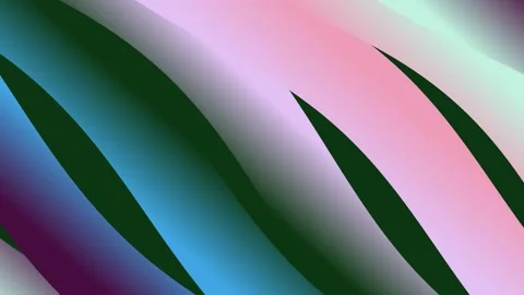 Dynamic green leaves against a vibrant gradient background with shades of blue,  Stock Footage 328503665