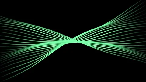 Dynamic Green Lines on Black Background Stock Footage 324705907