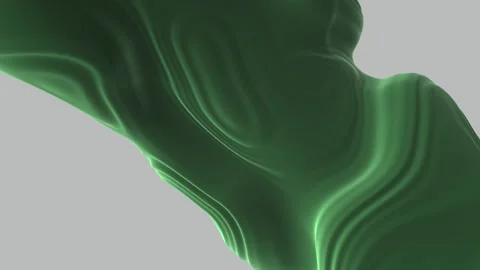 Dynamic green liquid flows in serpentine wave formation Stock Footage 300773483