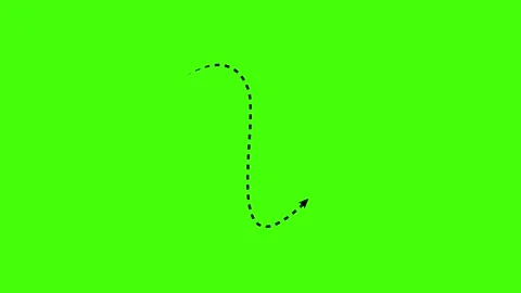 Dynamic green screen arrow dotted animation. Video stock 313176121