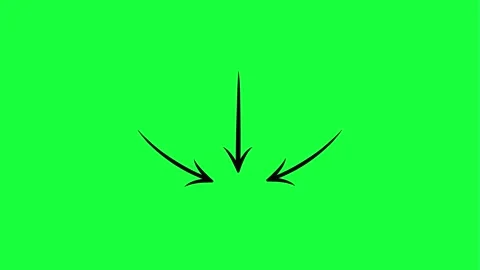 Dynamic green screen with arrows pointing down Stock Footage 331504634