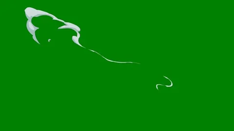 A dynamic green screen effect with swirling fluid lines that convey Video stock 301387241