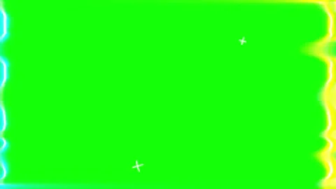 Dynamic green screen motion graphics template with glowing frames with elements Stock Footage 345566687