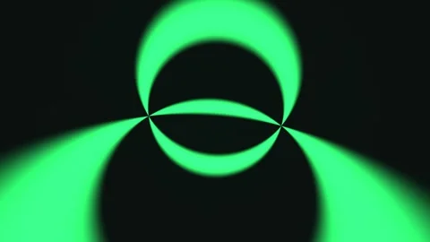 Dynamic green shapes forming patterns in dark background Stock Footage 338194926