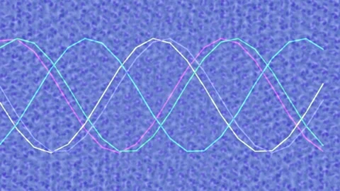 Dynamic green sine wave flow pattern background for abstract tech loops Stock Footage 339776540