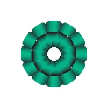 Dynamic Green Spiral Pattern 库存插图