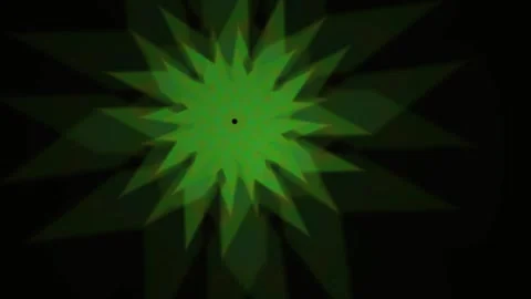 Dynamic green star shape animation pulsing on black background. Stock Footage 334520876
