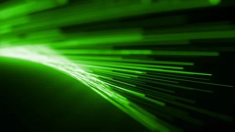 Dynamic Green Streaks on Black Background Stock Footage 297121047