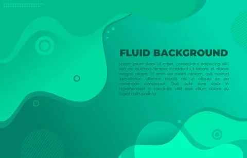 Dynamic Green Teal Fluid Background Stock Illustration