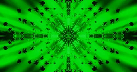Dynamic green tunnel video loop showcasing vibrant patterns and s Stock Footage 317961835