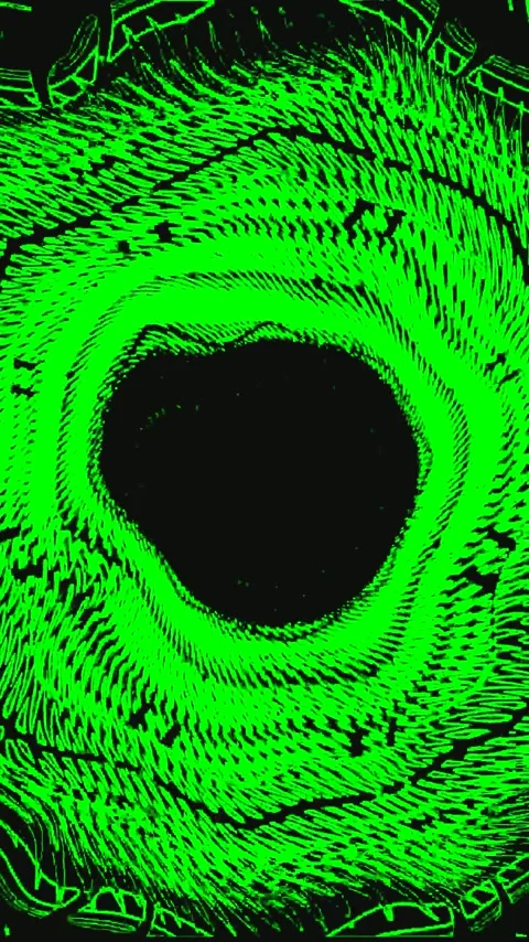 Dynamic green tunnel video loop provides captivating visuals for screensaver Video stock 321568171