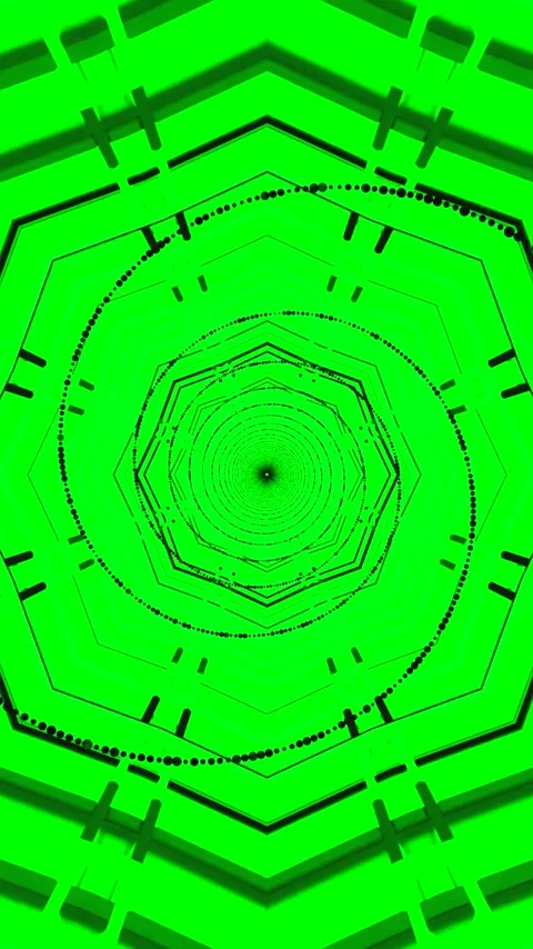 Dynamic green tunnel visual loop for screensaver with seamless motion effec.. Stock Footage 321569712
