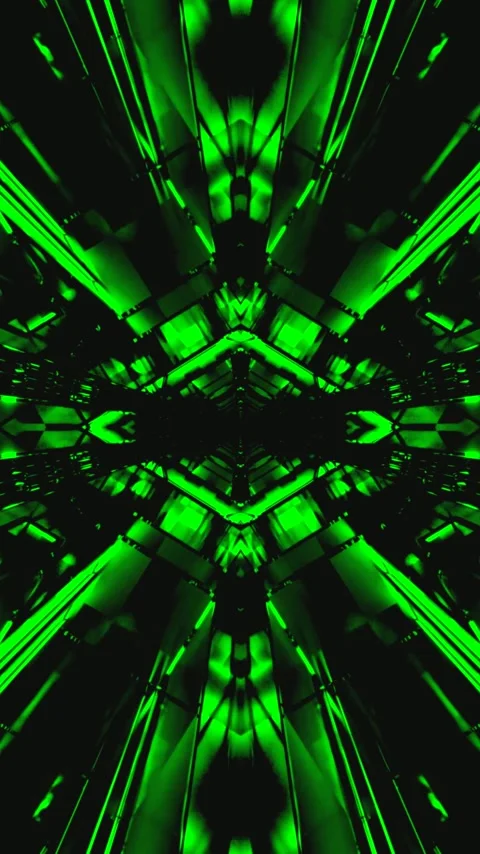 Dynamic green tunnel VJ loop screensaver with seamless visuals Stock Footage 321571208
