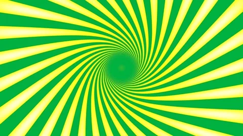 Dynamic Green Yellow Spiral Vortex Animation Hypnotic Radial Motion Backgrou Stock Footage 340036005