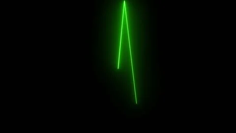 Dynamic Green Zig-Zag Light Streaks on Black Background Stock Footage 331194322