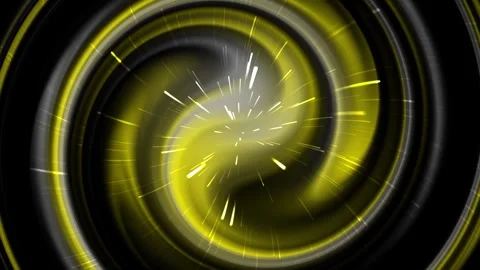 Dynamic grey, black, yellow, neon gold circle background, star particle burst 库存影片 297945541