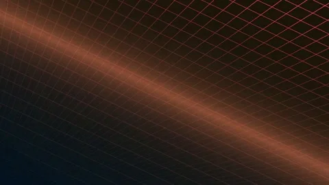 Dynamic Grid Landscape Observing Moving Light Lines in Futuristic Setting Stock Footage 327606306
