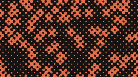 Dynamic grid modern black and orange dot pattern 動画素材 311608973