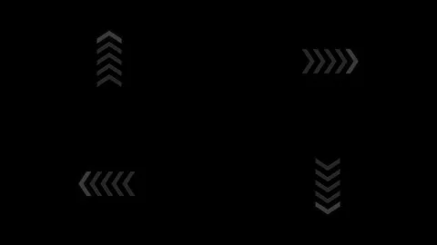 Dynamic grid of white directional arrow symbols on black 4K Stock Footage 338328321