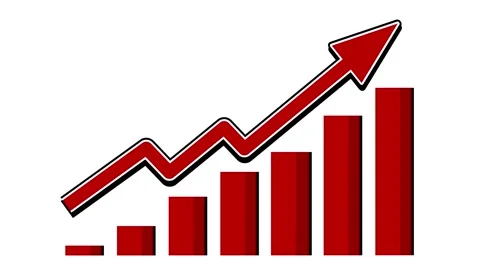 Dynamic Growth and Decline Bar Graph Animation Stock Footage 275013159