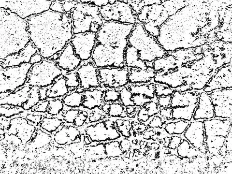 Dynamic grunge texture, asphalt cracks with large and small grains Stock Illustration