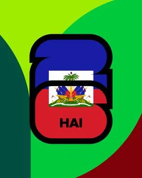 Dynamic Haitian Flag Vector Integrated for Football 2026 Tournament Team Qu.. Stock Illustration