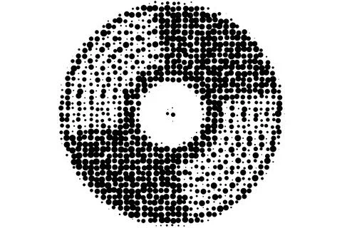 Dynamic Halftone Circle Abstract Dot Pattern Stock Illustration