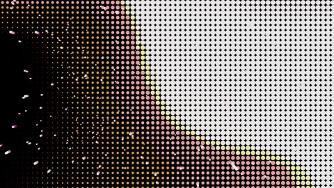 Dynamic Halftone Dot Wave and Particle Animation 動画素材 337893793
