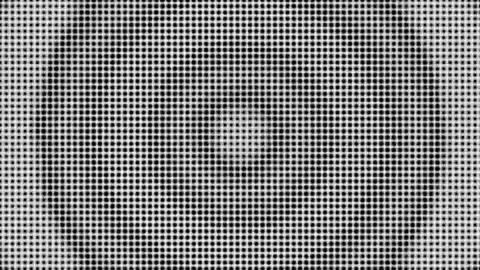 Dynamic Halftone Pattern with Circular Displacement in Black and White Back.. Stock Footage 311788773