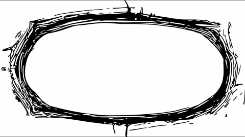 Dynamic handdrawn circle animation  evolving artistic frame sequence Video stock 317950502