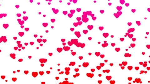 Dynamic hearts sequence, 4k animation closeup Stock Footage 101862785