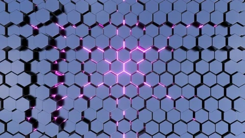 Dynamic Hexagons. Abstract 3d background. Stock Footage 224182211