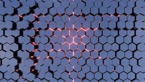 Dynamic Hexagons. Abstract 3d background. Stock Footage 224182216