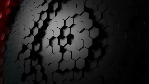 Dynamic Hexagons. Abstract 3d background. Creative geometric backdrop. Stock Footage 228321239