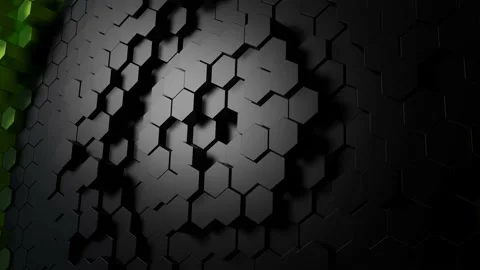 Dynamic Hexagons. Abstract 3d background. Stock Footage 228321245